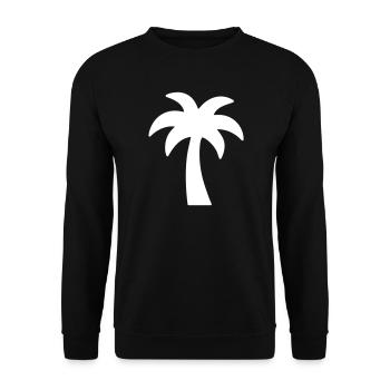 Palme - endloser Sommer - Unisex Pullover - Schwarz - Vorne - Alina (178cm) & Michal (187cm)