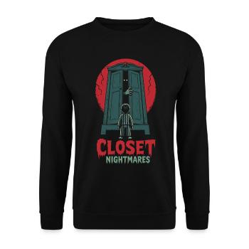Closet Nightmares – Monster im Schrank - Unisex Pullover - Schwarz - Vorne - Alina (178cm) & Michal (187cm)