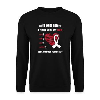 Lungenkrebs - Unisex Pullover - Schwarz - Vorne - Alina (178cm) & Michal (187cm)