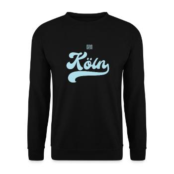 Dein Köln im retro Style - Unisex Pullover - Schwarz - Vorne - Alina (178cm) & Michal (187cm)