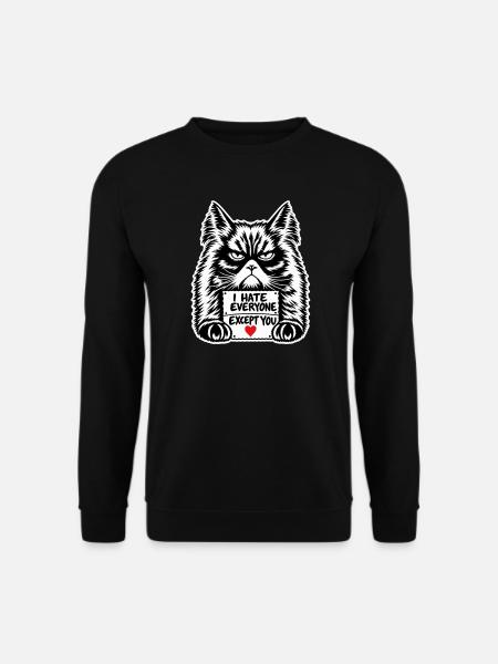 Moody Feline Herzzeichen-Tee - Unisex Pullover - Schwarz