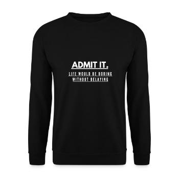 Rock Climbing Bouldering - Unisex Sweatshirt - black - Front - Alina (178cm) & Michal (187cm)