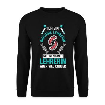 Biologie Bio Lehrer - Unisex Pullover - Schwarz - Vorne - Alina (178cm) & Michal (187cm)