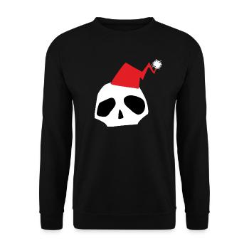 Crâne de Noël - Sweat-shirt Unisexe - noir - Devant - Alina (178cm) & Michal (187cm)