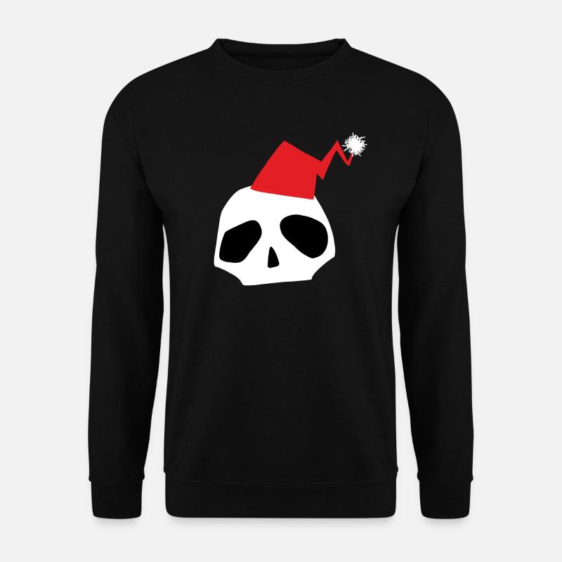 Weihnachtsschädel - Unisex Pullover - Schwarz