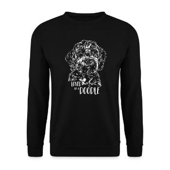 Aimé par un chien gribouillant disant chiens Wilsigns - Sweat-shirt Unisexe - noir - Devant - Alina (178cm) & Michal (187cm)