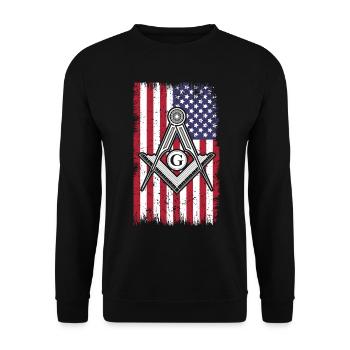 Masonic Freemasonry Fraternal - Unisex Pullover - Schwarz - Vorne - Alina (178cm) & Michal (187cm)