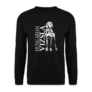 Hungarian Vizsla Portrait Dog Dogs Wilsigns - Unisex Sweatshirt - black - Front - Alina (178cm) & Michal (187cm)