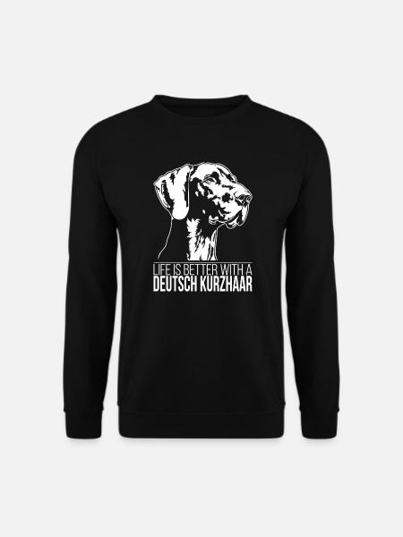 Deutsch Kurzhaar life is better Hunde Wilsigns - Unisex Pullover - Schwarz