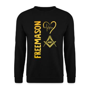 Masonic Freemasonry Fraternal - Unisex Pullover - Schwarz - Vorne - Alina (178cm) & Michal (187cm)