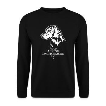 Fier blaireau alpin chien chien papa chien Wilsigns - Sweat-shirt Unisexe - noir - Devant - Alina (178cm) & Michal (187cm)
