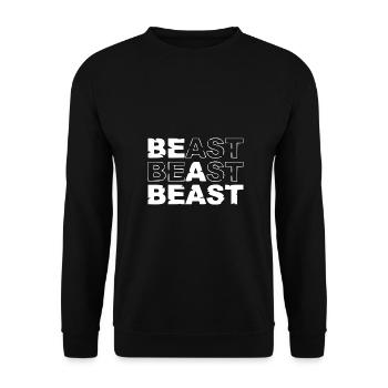 Be A Beast Beast Powerlifting Weightlifting Thé - Sweat-shirt Unisexe - noir - Devant - Alina (178cm) & Michal (187cm)