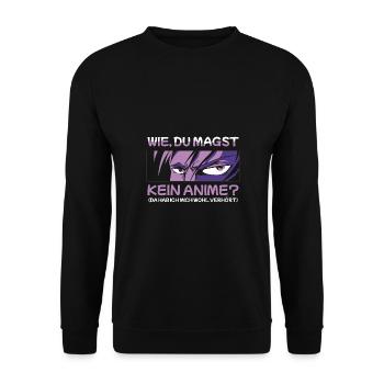 Manga Wie Du Magst Kein Anime Otaku - Unisex Pullover - Schwarz - Vorne - Alina (178cm) & Michal (187cm)