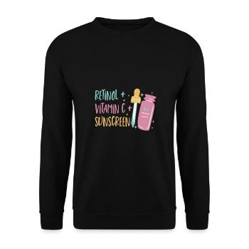Hair and Skin Specialist Dermatology Dermatologist - Unisex Sweatshirt - black - Front - Alina (178cm) & Michal (187cm)