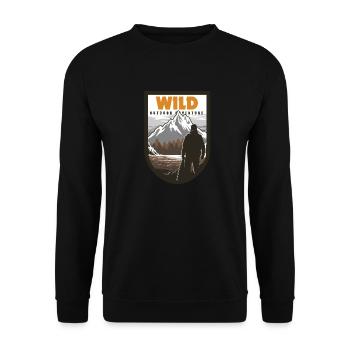 Wilderness Outdoor Adventure - Unisex Sweatshirt - black - Front - Alina (178cm) & Michal (187cm)