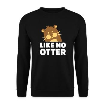 Otter - Unisex Pullover - Schwarz - Vorne - Alina (178cm) & Michal (187cm)