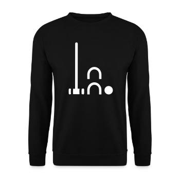 croquet - Unisex Sweatshirt - black - Front - Alina (178cm) & Michal (187cm)