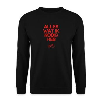 presentje wat ik nodig rennrad cycling triathlin c - Unisex Pullover - Schwarz - Vorne - Alina (178cm) & Michal (187cm)