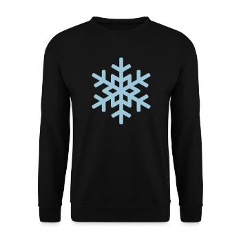 flocon de neige 1 - Sweat-shirt Unisexe - noir - Devant - Alina (178cm) & Michal (187cm)