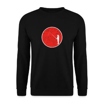 Gift fishing fisherman fishing - Unisex Sweatshirt - black - Front - Alina (178cm) & Michal (187cm)