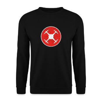 Cadeau drone drone - Sweat-shirt Unisexe - noir - Devant - Alina (178cm) & Michal (187cm)