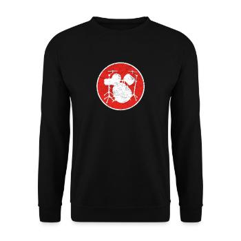 Geschenk DRUMMER SCHLAGZEUG drums - Unisex Pullover - Schwarz - Vorne - Alina (178cm) & Michal (187cm)