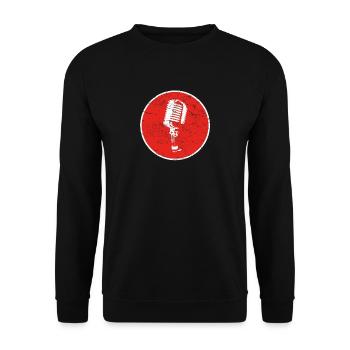 Cadeau MIC MICROPHONE MICROPHONE - Sweat-shirt Unisexe - noir - Devant - Alina (178cm) & Michal (187cm)