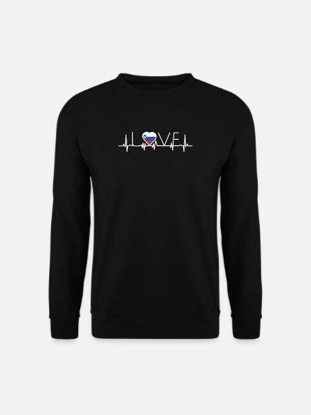 home roots queen love from heart Slowenien png - Unisex Pullover - Schwarz