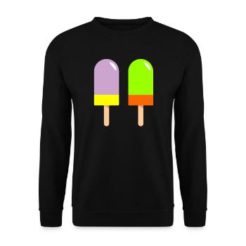 ice cream ice cream restaurant ice cream sundae134 - Unisex Sweatshirt - black - Front - Alina (178cm) & Michal (187cm)