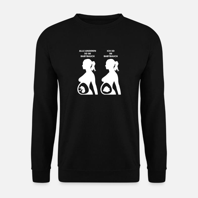 GESCHENK BABYBAUCH GEBOREN camping zelten zelt - Unisex Pullover - Schwarz