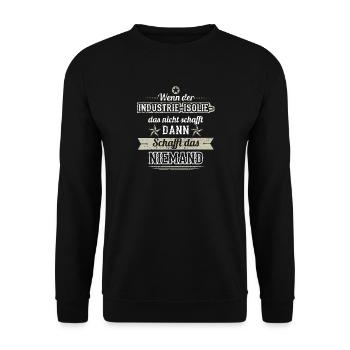 GESCHENK SCHAFFT DAS KEINER Industrie isolierer - Unisex Pullover - Schwarz - Vorne - Alina (178cm) & Michal (187cm)