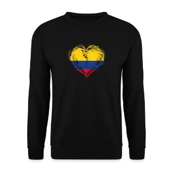 PAYS RACINES AMOUR CADEAU Colombie - Sweat-shirt Unisexe - noir - Devant - Alina (178cm) & Michal (187cm)