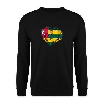 HOME ROOTS COUNTRY POISON LOVE Togo - Unisex Sweatshirt - black - Front - Alina (178cm) & Michal (187cm)