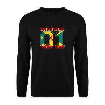 bruder brother 01 king Grenada - Unisex Pullover - Schwarz - Vorne - Alina (178cm) & Michal (187cm)