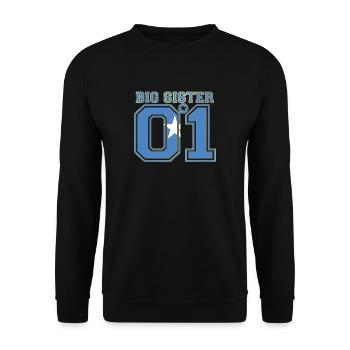 Schwester queen big sister 01 Somalia - Unisex Pullover - Schwarz - Vorne - Alina (178cm) & Michal (187cm)