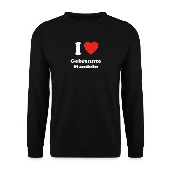 Bayern basst bier bayrisch Gebrannte Mandeln - Unisex Pullover - Schwarz - Vorne - Alina (178cm) & Michal (187cm)