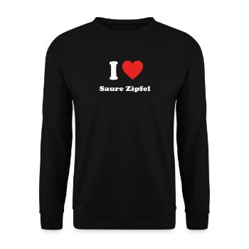 Bayern basst bier bayrisch Saure Zipfel - Unisex Pullover - Schwarz - Vorne - Alina (178cm) & Michal (187cm)