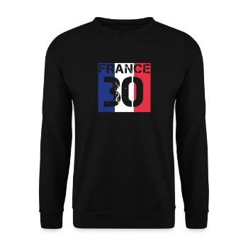france football français wm crew member 30 - Sweat-shirt Unisexe - noir - Devant - Alina (178cm) & Michal (187cm)
