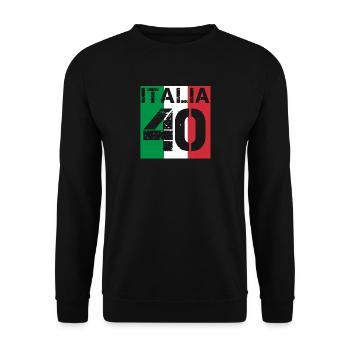 Italie Italia Football wm queen king meister 40 - Sweat-shirt Unisexe - noir - Devant - Alina (178cm) & Michal (187cm)