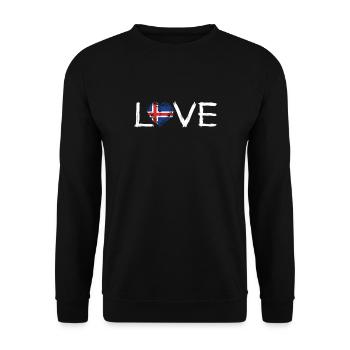 Amour Patrie Racines Accueil Fierté Pays Islande png - Sweat-shirt Unisexe - noir - Devant - Alina (178cm) & Michal (187cm)