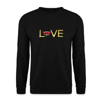 Liebe Wurzeln Heimat Land Home Stolz Kenia png - Unisex Pullover - Schwarz - Vorne - Alina (178cm) & Michal (187cm)