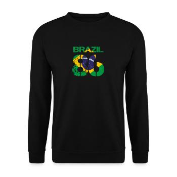 Football club team party em wm BRAZIL 86 - Sweat-shirt Unisexe - noir - Devant - Alina (178cm) & Michal (187cm)