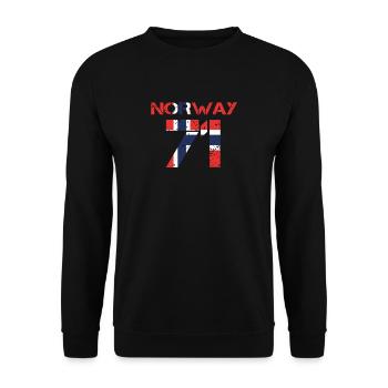 Football club team party em wm NORWAY 71 - Sweat-shirt Unisexe - noir - Devant - Alina (178cm) & Michal (187cm)