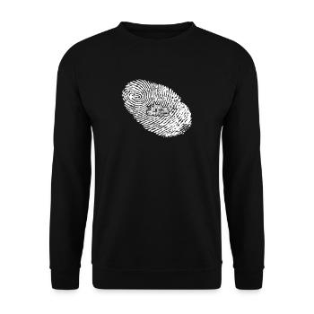 fingerprint dna dns gift truck truck trucker - Unisex Sweatshirt - black - Front - Alina (178cm) & Michal (187cm)