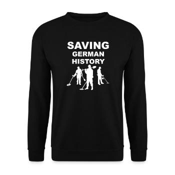 Saving German History Sondeln and Treasure Hunt - Unisex Sweatshirt - black - Front - Alina (178cm) & Michal (187cm)