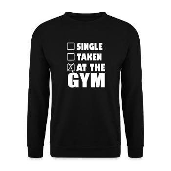 Gym - Unisex Sweatshirt - black - Front - Alina (178cm) & Michal (187cm)