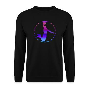 Basketball slamtshirt t-shirt🏀🏀🏀⛹ - Unisex Sweatshirt - black - Front - Alina (178cm) & Michal (187cm)