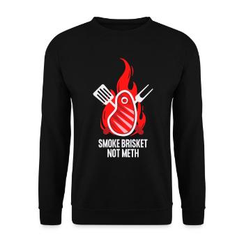 POITRINE DE FUMÉE PAS DE MÉTHAMPHÉTAMINE - Sweat-shirt Unisexe - noir - Devant - Alina (178cm) & Michal (187cm)