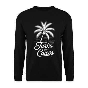 Turks- und Caicosinseln - Unisex Pullover - Schwarz - Vorne - Alina (178cm) & Michal (187cm)