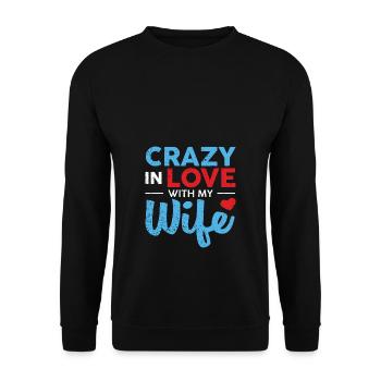 Fou amoureux de ma femme - Sweat-shirt Unisexe - noir - Devant - Alina (178cm) & Michal (187cm)